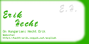 erik hecht business card